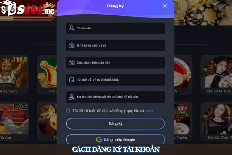 Cách đăng ký tài khoản